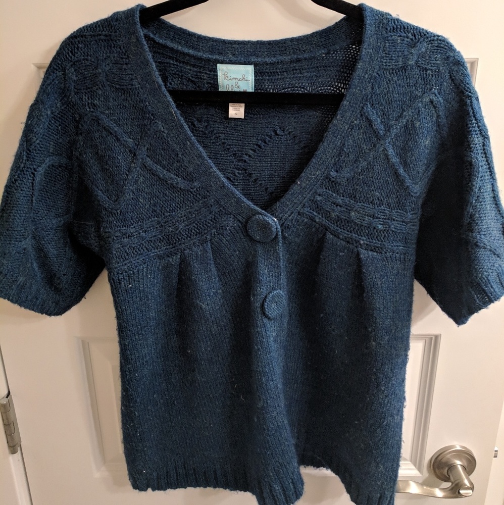 Blue crop sweater